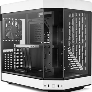 HYTE Y60 Modern Aesthetic Dual Chamber Panoramic Tempered Glass Mid-Tower ATX Computer Gaming Case with PCIE 4.0 Riser Cable Included, White (CS-HYTE-Y60-BW)