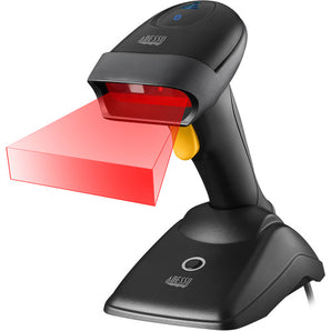 Adesso NuScan 2500TB Bluetooth Spill Resistant Antimicrobial 2D Barcode Scanner with Charging Cradle (NUSCAN 2500TB)
