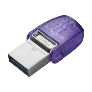 KINGSTON 64GB DATATRAVELER MICRODUO 3C 200MB/S DUAL USB-A + USB-C (CAN RETAIL) (DTDUO3CG3/64GBCR)