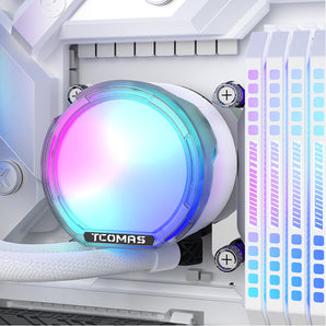TCOMAS SJ-A080 (INTEL) ARGB CPU Liquid Cooler White