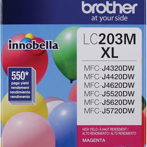 Brother LC203 Magenta Ink Cartridge, High Yield  - 2 Packs (LC203MS)