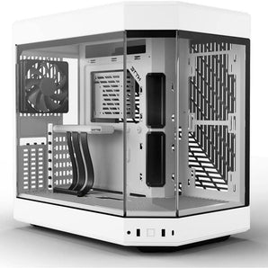 HYTE Y60 Modern Aesthetic Dual Chamber Panoramic Tempered Glass Mid-Tower ATX Computer Gaming Case with PCIE 4.0 Riser Cable Included, Snow White (CS-HYTE-Y60-WW)