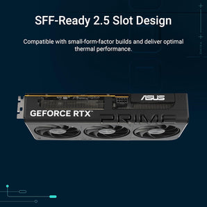The SFF-Ready ASUS Prime GeForce RTX™ 5060 8GB GDDR7 OC Edition Graphics Card PRIME-RTX5060-O8G (PCIe® 5.0, 8GB GDDR7, HDMI®/DP 2.1, 2.5-Slot, Axial-tech Fans, Dual BIOS)