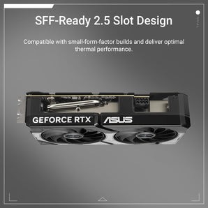 ASUS Dual GeForce RTX™ 5060 8GB GDDR7 OC Edition DUAL-RTX5060-O8G (PCIe 5.0, 8GB GDDR7, DLSS 4, HDMI 2.1b, DisplayPort 2.1b, 2.5-Slot Design, Axial-tech Fan Design, 0dB Technology, and More)