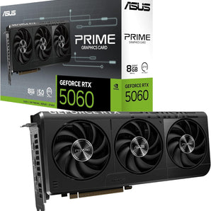 The SFF-Ready ASUS Prime GeForce RTX™ 5060 8GB GDDR7 Graphics Card  PRIME-RTX5060-8G (PCIe® 5.0, 8GB GDDR7, HDMI®/DP 2.1, 2.5-Slot, Axial-tech Fans, Dual BIOS)