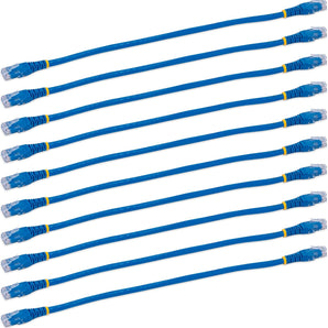StarTech.com 1 ft. CAT6 Ethernet cable - 10 Pack - ETL Verified - Blue CAT6 Patch Cord - Molded RJ45 Connectors - 24 AWG Copper Wire – UTP Cable (C6PATCH1BL10PK)