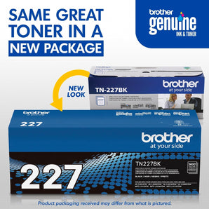 Brother Genuine TN-227BK High Yield Black Toner Cartridge (TN227BK)