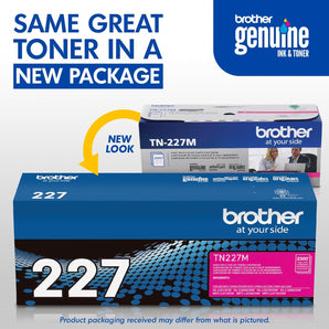 Brother TN227 Magenta Toner Cartridge, High Yield (TN227M)