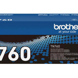 Brother TN760 Black Toner Cartridge, High Yield (TN760)