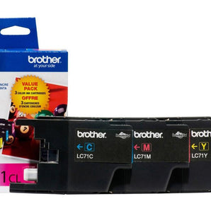 Brother LC71 Colour Ink Cartridges, Combo Pack (LC713PKS)