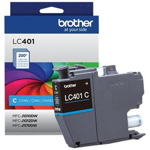 Brother Genuine LC401C Standard Yield Cyan Ink Cartridge (LC401CS)