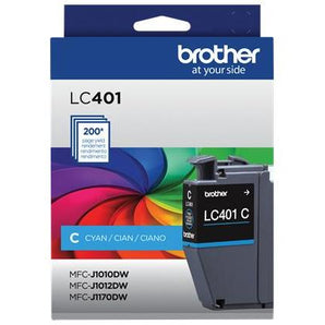 Brother Genuine LC401C Standard Yield Cyan Ink Cartridge (LC401CS)