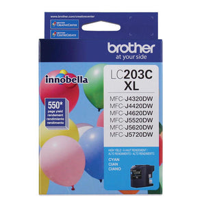 Brother LC203 Cyan Ink Cartridge, High Yield  - 2 Packs (LC203CS)