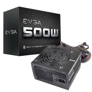 EVGA Power Supply 100-W1-0500-KR 500W 80PLUS +12V 120mm Ultra-Quiet Fan Active PFC Retail