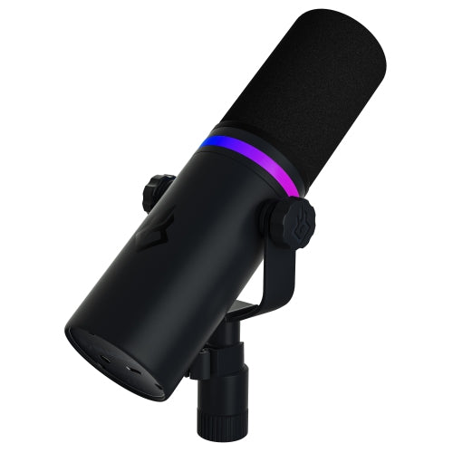 BEACN Mic (Dark) - USB Microphone for Game Streaming, podcasting, and Content Creation with RGB Lighting, Built-in Equalizer, Compression, Noise Gate, and Real-Time Denoising