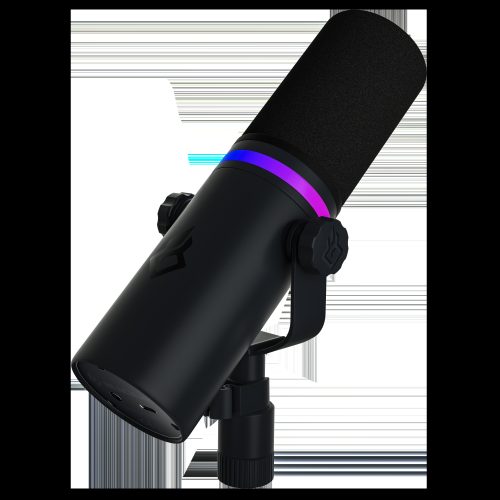 BEACN Mic (Dark) - USB Microphone for Game Streaming, podcasting, and Content Creation with RGB Lighting, Built-in Equalizer, Compression, Noise Gate, and Real-Time Denoising