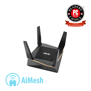 ASUS (RT-AX92U) AX6100 WiFi Tri-band Mesh System, AiProtection Pro Network Security by Trend Micro, AiMesh compatible for Mesh WiFI System, Adaptive QoS, Parental Control