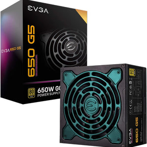 EVGA Supernova 650 G5, 80 Plus Gold 650W, Fully Modular, ECO Mode with Fdb Fan, 10 Year Warranty, Compact 150mm Size, Power Supply 220-G5-0650-X1