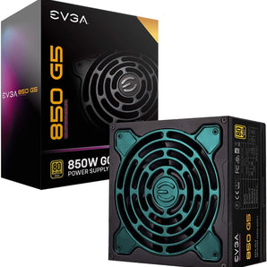 EVGA Supernova 850 G5, 80 Plus Gold 850W, Fully Modular, ECO Mode with Fdb Fan, 10 Year Warranty, Compact 150mm Size, Power Supply 220-G5-0850-X1