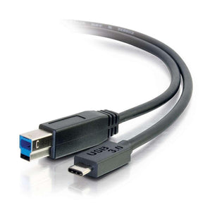 C2G 6ft, USB 3.0 Type C, USB B 1.8288m USB C USB B Male Male Black USB cable (28866) - V&L Canada