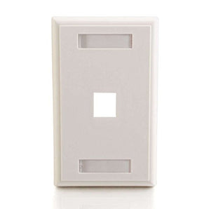 C2G/Cables to Go 03410 One Keystone Single Gang Wall Plate