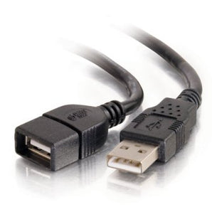 C2G 52108 USB Extension Cable - USB 2.0 A Male to A Female Extension Cable, Black (9.8 Feet, 3 Meters)