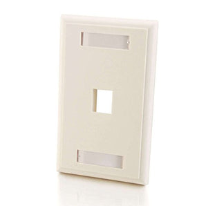 C2G/Cables to Go 03410 One Keystone Single Gang Wall Plate