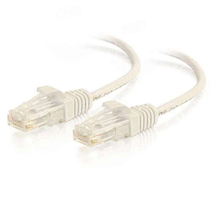 C2G/Cables to Go 01188 Cat6 Snagless Unshielded (UTP) Slim Ethernet Network Patch Cable, White (7 Feet)
