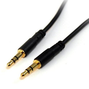 StarTech.com 1 ft Slim 3.5mm Stereo Audio Cable - M/M (MU1MMS)
