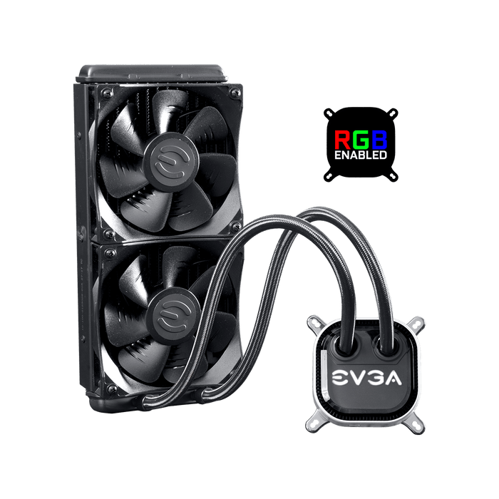 EVGA CLC 240 Liquid / Water CPU Cooler, RGB LED Cooling 400-HY-CL24-V1 - V&L Canada