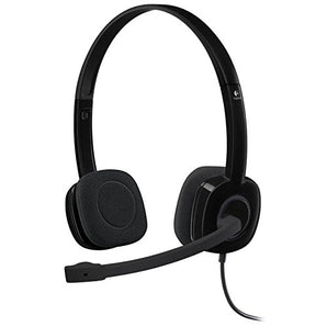 Logitech 3.5 mm Analog Stereo Headset H151 with Boom Microphone (981-000587)