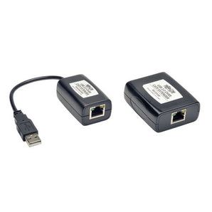 TRIPP LITE B203-101-PNP 1-Port USB 2.0 Over Cat5 Cat6 Extender Hub Transmitter and Receiver, Black