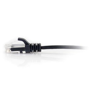 C2G 01098 Cat6 Cable - Snagless Unshielded Slim Ethernet Network Patch Cable, Black (1 Foot, 0.30 Meters)