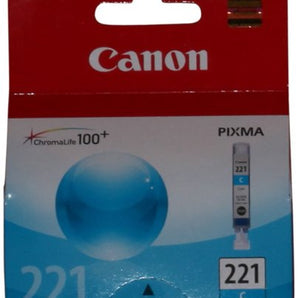 Genuine Canon CLI-221 Ink Tank, Cyan - 2947B001