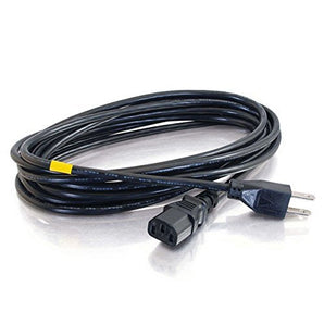 C2G 25545 16 AWG Universal Power Cord (NEMA 5-15P to IEC320C13) TAA Compliant, Black (6 Feet, 1.82 Meters)