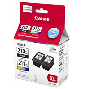 Genuine Canon PG-210XL/CL211XL HIGH Yield Ink Cartridge Value Pack, Black and Tri-Colour - 2973B019