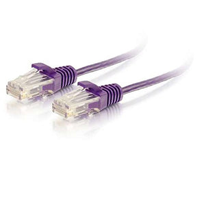 C2G/Cables to Go 01183 Cat6 Snagless Unshielded (UTP) Slim Ethernet Network Patch Cable, Purple (7 Feet)