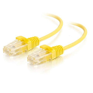 C2G/Cables to Go 01171 Cat6 Snagless Unshielded (UTP) Slim Ethernet Network Patch Cable, Yellow (3 Feet)