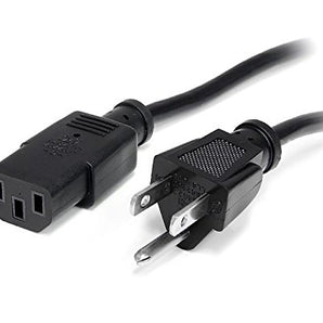 StarTech.com PXT101_3 3-Feet Standard Computer Power Cord, NEMA5-15P to C13, Black