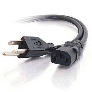 C2G 25545 16 AWG Universal Power Cord (NEMA 5-15P to IEC320C13) TAA Compliant, Black (6 Feet, 1.82 Meters)