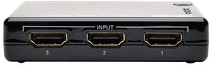 TRIPP LITE 3-Port 4K HDMI Switch for Video & Audio, 3 in 1 Out, IR Remote Control, Mini (B119-003-UHD-MN)