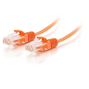 C2G/Cables to Go 01175 Cat6 Snagless Unshielded (UTP) Slim Ethernet Network Patch Cable, Orange (1 Feet)