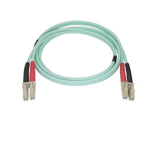 StarTech.com Aqua OM4 Duplex Multimode Fiber Optic Cable - 100 Gb - 50/125 - LSZH - LC/LC - 1 m 450FBLCLC1 - V&L Canada