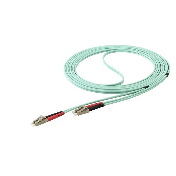 StarTech.com Aqua OM4 Duplex Multimode Fiber Optic Cable - 100 Gb - 50/125 - LSZH - LC/LC - 5 m 450FBLCLC5 - V&L Canada