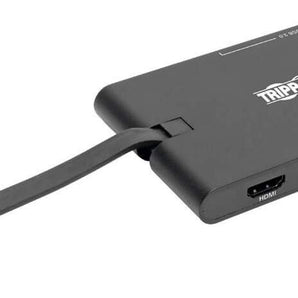 Tripp Lite USB C Docking Station HDMI VGA GbE PD Charging 3.0 USB Hub 4K at 30Hz Thunderbolt 3 Black (U442-DOCK3-B)