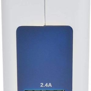 Tripp Lite Dual Port USB Tablet Wall Travel Charger 5V/1.0/2.4A (U280-002-W12), White/Blue