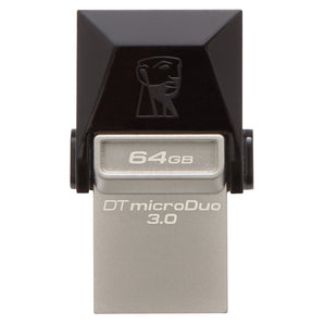 Kingston Technology DataTraveler 64GB microDuo 3.0 64GB USB 3.0 (3.1 Gen 1) USB Type-A connector Black USB flash drive (DTDUO3/64GB)