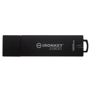 KINGSTON TECHNOLOGY  IronKeyTM D300 USB Flash drive,128GB:  250MB/s read, 85MB/s write,Inte (IKD300/128GB)