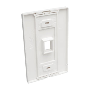 Tripp Lite N080-101 Single-Gang 1-Port Universal Keystone Wall Plate, Cat5/6/6a, USB, HDMI, DisplayPort, RCA, White