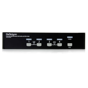 StarTech.com SV431DVIUA 4-Port DVI USB KVM Switch with Audio and USB 2.0 Hub (Black)